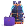Mochila de senderismo para exteriores de nuevo color dopamina con bloques de color para hombres y mujeres, ligera, de nicho, alto valor estético, adecuada para trekking y viajes