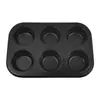 Molde para Pastel de 4/6/12 Piezas, Molde para Tartaletas de Huevo de Seis Agujeros, Charola para Hornear Tazas de Muffin, Molde para Hornear de Horno Casero