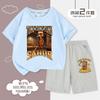 Conjunto de Camiseta de Manga Curta e Shorts Estampado para Meninos para o Verão