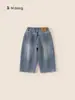 Pantalones de Colaboración Ip Bangxuan para Niños Pantalones Rectos de Invierno para Niños con Forro Polar Integrado Jeans Gruesos para Niñas