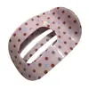 Pinza para el cabello ovalada estilo coreano/japonés para mujer, Pinza de garra plana de cuadros de lunares para moño de pelo, Pinza de pico de pato grande, Pinza para el cabello con lazo, Accesorios para el cabello