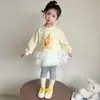 Conjunto de Outono e Primavera para Meninas 2026 Nova Moda Elegante Roupas de Outono para Bebês Meninas Princesas Roupas de Início de Outono
