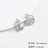 Colgante de aleación dulce y fresco con incrustaciones de luna translúcida líquida y estrella de cuatro puntas, accesorio para collar y pendientes DIY hecho a mano