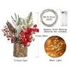 Decoraciones de Árbol de Navidad de Escritorio de Comercio Exterior Decoraciones Navideñas Hogar Árbol de Tronco de Corteza Artificial en Stock