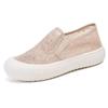 Zapatos pequeños de meter estilo encaje 2024 de una sola capa de malla para mujer, zapatos de plataforma casuales y transpirables tipo pescador para verano