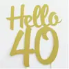 Topper de Pastel de Cumpleaños Transfronterizo Números Insertables Hello18 21 30 40 50 Kit para Hacer Decoración de Pastel 14