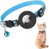 Colar para Gato com Airtag e Sino, Refletivo, Anti-Perda, Capa Protetora de Silicone, Colar de Pescoço Pequeno para Gatos para Evitar que se Percam