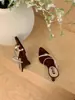 Sandalias de Tira Coreanas con Punta para Mujer, Verano 2026, Estilo Europeo y Americano, Tacones de Cuña Altos, Mules Antideslizantes