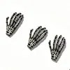 Pinza para el pelo de mano de esqueleto de Halloween Garra de fantasma Accesorios de decoración Accesorios para el pelo de esqueleto en blanco y negro Suministros divertidos para disfraces de fiesta