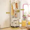 Prateleira de canto, cabideiro de chão para quarto, cabideiro de armazenamento, cabideiro estilo dopamina para casa móvel, cabideiro para sala de estar