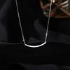 Collar Sonrisa Plata de Ley 999 Lujo Ligero Gama Alta Gargantilla de Tubo Curvo Estilo Coreano Nicho Versátil Geométrico Ins Cadena para Clavícula para Mujeres