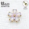 Brincos de Pétala em Liga de Titânio G23 Studs de Osso da Orelha com Rosca Interna de Titânio F136 Studs de Lóbulo da Orelha Studs de Lábio Studs Cocleares Joias para Piercing