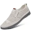 Zapatos de Cuero para Hombre, Nuevos Mocasines Slip-On, Cómodos, Versátiles, Transpirables, Zapatos Casuales de Cuero Slip-On, Venta al por Mayor Transfronteriza de Zapatos para Hombre