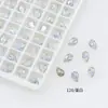 Dongzhou Cristal Nieve Proteína Arte de Uñas Diamante Brillante Blanco Proteína Huevo de Paloma Fondo Puntiagudo Diamante Dongzhou Diamante Wholesale Accesorios para Arte de Uñas
