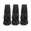 Peruca feminina três peças onda grande longa duas presilhas peça de cabelo fibra química peça de cabelo rede peruca vermelha peça de cabelo de uma geração