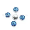 Rhinestone de Garra cosido a mano en forma de D para Satélite Montura K Blanca con Agujero Vidrio Accesorios de Ropa DIY Materiales Hechos a Mano para Vestido de Boda
