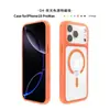 Capa de celular magnética colorida transparente fluorescente para iPhone 18 Pro Max/17 Pro/16/15, com um design único
