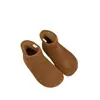 Botas Curtas Birkenstock Retro de Camurça com Biqueira Larga para Mulheres 2025 Outono e Inverno Novas Botas Curtas com Zíper Traseiro e Aumento Interno de Veludo Fino