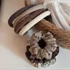 Goma para el pelo de doble capa estilo coreano para cabello oscuro para mujer, Cuerda para el pelo de alta gama estilo perezoso de otoño e invierno, Banda elástica de alta elasticidad, Accesorio para el pelo tipo intestino delgado
