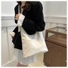 Bolsa Saco Estilo Coreano para Faculdade Feminina 2024 Nova Bolsa Tote Fashionável Casual de Grande Capacidade Bolsa de Ombro Bolsa de Braço