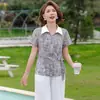 Conjunto de Moda de Verano Estilo Pequeño Chanel para Mamá Joven 2026 Nuevo Modelo para Mujeres de Mediana Edad y Mayores, Top de Manga Corta que Reduce la Edad Conjunto de Dos Piezas