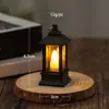 Lámpara de Viento Mini Retro Transfronteriza Luz de Vela Electrónica Portátil LED Decoración Luz de Ambiente para Habitación Adorno de Escritorio