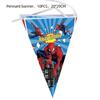 Decoração de festa de aniversário de super-herói Homem-Aranha Vermelho, utensílios de mesa, bandeja de papel, copo de papel, conjunto de balões com bandeira