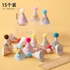 Chapéu Mini com Laço Estilo Coreano Decoração de Bolo Ornamento Pom-Pom Chapéu de Aniversário Decoração de Mesa de Confeitaria