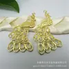 Nuevos accesorios de ropa de bricolaje, chapado en cobre fundido, horquilla hueca de pavo real, collar, materiales hechos a mano, fabricantes al por mayor