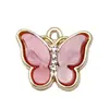 Accesorios para Joyería de Mariposa con Pedrería de Aleación Colorida para Hacer Manualidades Colgante Llavero Collar Accesorios para Pendientes Materiales para Colgantes