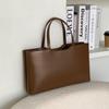 Bolsa Tote Grande Personalizada Estilo Coreano para o Dia a Dia, Bolsa de Mão Feminina em PU com Acabamento de Luxo