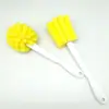 Plástico mango largo cabeza de esponja suave Cepillo para tazas cepillo para botellas limpieza ángulo muerto mancha cepillo para botellas cepillo para biberones