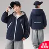 Jaqueta Casual Masculina com Cadarço Dupla Face com Plus Veludo para Crianças Médias e Grandes Jaqueta Corta-Vento Primavera Outono Inverno Jaqueta de Montanhismo Estilo Coreano 2026 Novo