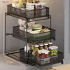 Estante de almacenamiento extraíble para gabinete de cocina, estante de capas, varios, cesta extraíble de almacenamiento para gabinete debajo del fregadero de doble capa
