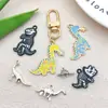 Aleación con Goteo de Aceite Animales de Dibujos Animados Dinosaurio Colgante DIY Collar Pendiente Llavero Accesorio de Joyería Kit de Materiales