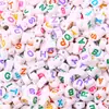 Cuentas Planas de Número Acrílicas Hilo de Cuentas Accesorios para Joyería Colgantes Hechos a Mano Materiales para Pulsera Collar DIY Fábrica Venta al por Mayor