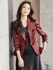 Blazer para Mujer 2026 Nuevo Estilo Primavera y Otoño Moda de Alta Gama Casual Conjunto de Vestido Blazer de Satén