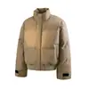 Chaqueta Corta de Algodón Jack para Hombre, Chaqueta Acolchada con Cuello Alto a Prueba de Tres Elementos, Abrigo Básico Grueso de Algodón High Street para Mujer