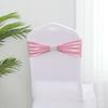 Funda Elástica para Silla con Lazo, Hebilla de Pedrería y Correas de Amarre para Decoración de Sillas de Bodas y Banquetes, No Necesita Atar Aros Florales para el Respaldo de Sillas para Bodas