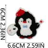 Adesivos de Tecido Bordados de Pinguim Fofo, Adesivos de Patch de Pinguim com Cachecol Fofo, Adesivos Bordados de Desenho Animado para Decoração de Roupas Infantis, Passar a Ferro