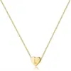 Collar Colgante de Letra con Grabado de Corazón Casual y Versátil para Hombres y Mujeres, Collar de Cuello con Forma de Corazón de 26 Letras Estilo Europeo y Americano