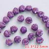 Contas cerâmicas roxas perfuradas formato garra de gato cogumelo peixinho para pulseira DIY brincos acessórios de grampo de cabelo