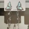 Bom flash! Clipe de Orelha Borboleta Gelo de Menta Design de Nicho Simples Sensação Cool Brincos Requintados Brincos de Placa de Mosquito Sem Furo