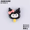 Serie Negra Gato de Dibujos Animados Pegatina de Resina Placa de Letras con Lazo Kumi Estuche de Teléfono DIY Pasador para el Cabello Accesorios de Resina