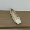 Zapatos Planos Franceses de Plata para Mujer 2026 Nuevo Verano Zapatos Rojos de Boda Zapatos de Ballet con Lazo para Fiesta