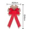 Venta al por mayor de fábrica Navidad imitación lino alambre lazo de cuadros diy Árbol de Navidad colgante lazo superior accesorios decoración