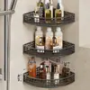 Estante de almacenamiento para baño, estante triangular de pared sin taladro para almacenamiento en la pared del inodoro, lavabo y lavamanos