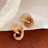 Colar Pingente Assimétrico em Forma de Coração com Recorte Estiloso Europeu e Americano Brincos Femininos Colar Simples Geométrico Oval com Corda de Cera