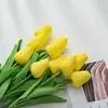 PU Mini Tulipa Flor Artificial Buquê de Mão Venda Direta da Fábrica Ornamentos Estilo Europeu Adereços de Foto Decoração de Casa Flor Artificial Transfronteiriça
