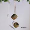 Cesta colgante de flores de paja hecha a mano Pastoral para colgar en la pared Plantación verde Maceta para flores carnosas Arte de la personalidad Cesta colgante de sauce multicapa